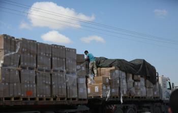 جانب من وصول مساعدات إنسانية إلى غزة - أرشيفية