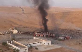 حريق مخزن الأسلحة بمدينة الزرقاء الأردنية