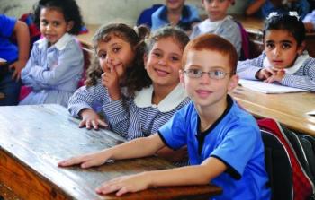 طلاب في إحدى مدارس الاونروا بغزة - تعبيرية