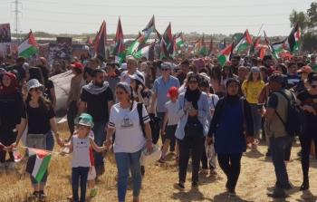 من مسيرة العودة في عتليت 2018 