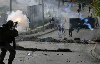 إصابات خلال قمع الاحتلال مسيرة قوصين غرب نابلس