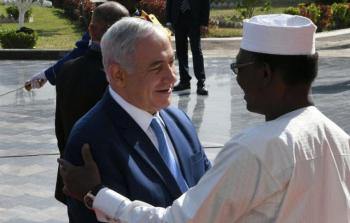 صورة أرشيفية تجمع الرئيس التشادي برئيس الوزراء الاسرائيلي بينيامين نتنياهو