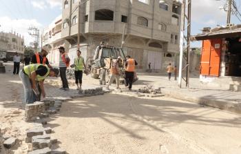 بلدية غزة تنجز أعمال صيانة لعدة شوارع في المدينة