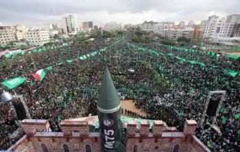 مهرجان سابق لحركة حماس في غزة -ارشيف-