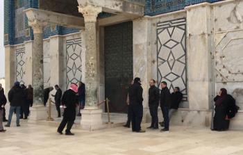 اغلاق باب مسجد قبة الصخرة في القدس 
