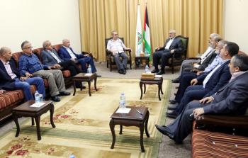 اللقاء عالي المستوى الذين عقد بين حركة حماس والحبهة الشعبية اليوم في غزة