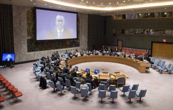 نيكولاي ملادينوف في جلسة لمجلس الأمن بشأن فلسطين-ارشيف-