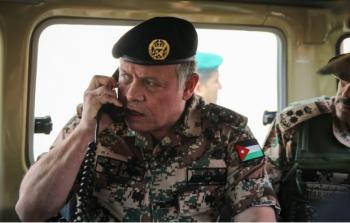 الملك الأردني عبد الله الثاني خلال تدريب عسكري