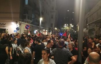 تظاهرات حيفا تنديداً بمجزة غزة