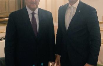 مبعوث الأمم المتحدة إلى الشرق الأوسط نيكولاي ملادينوف مع رئيس جهاز المخابرات المصرية عباس كامل