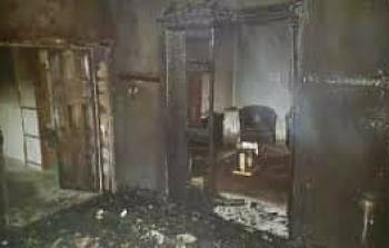 مستوطنون يحرقون منزلًا في نابلس