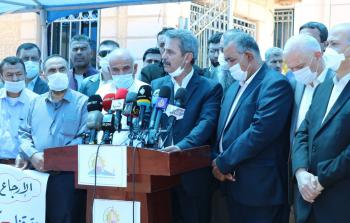 مؤتمر صحفي لاتحاد المقاولين في غزة