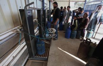 محطة لتعبئة غاز الطهي في غزة