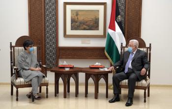  الرئيس محمود عباس، يستقبل وزيرة خارجية اسبانيا أرانشا غونزاليس