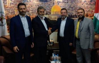 الأمين العام لحركة الجهاد الإسلامي في فلسطين زياد النخالة يستقبل وفداً من 