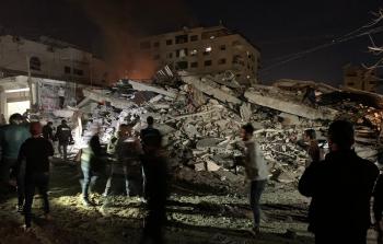 طائرات الاحتلال تدمر عمارة اقطيفان السكنية غرب غزة الان