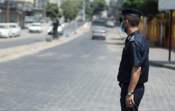 أحد أفراد الشرطة الفلسطينية بغزة 