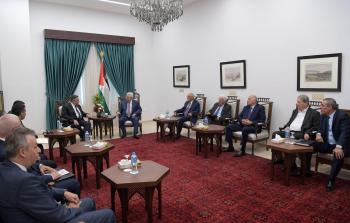 اجتماع الرئيس محمود عباس مع وفد المخابرات المصرية في رام الله - أرشيفية