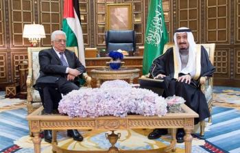 الرئيس الفلسطيني محمود عباس والعاهل السعودي سلمان بن عبد العزيز