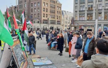 وقفة شعبية للجالية الفلسطينية بهولندا في الذكرى 101 لوعد بلفور  -ارشيف-