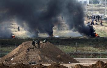 جنود الاحتلال على حدود غزة يوم الجمعة الماضي
