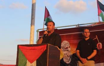 عضو المكتب السياسي لحركة حماس فتحي حماد في كلمة له خلال مهرجان نُظم شرق غزة