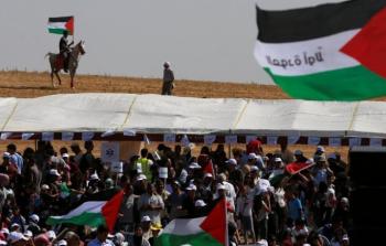 من فعاليات مسيرة العودة الكبرى شرق غزة