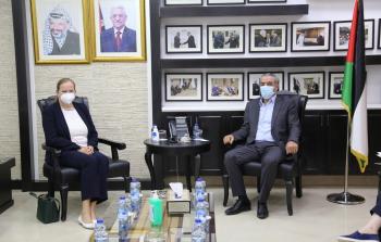 لقاء حسين الشيخ مع سفير النرويج لدى فلسطين اليوم