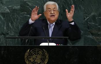 الرئيس محمود عباس في كلمة سابقة أمام الأمم المتحدة -ارشيف-