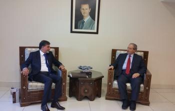 عبد الهادي يلتقي نائب وزير خارجية سوريا ويبحث معه آخر التطورات