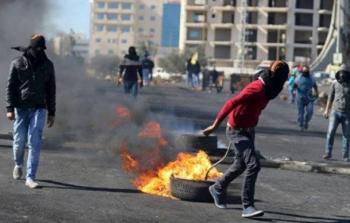 مواجهات بين شبان فلسطينيين وقوات الاحتلال -ارشيف-