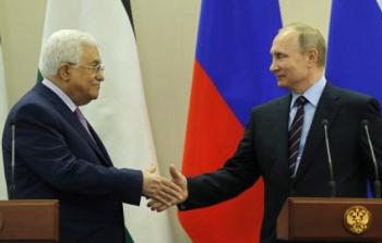 الرئيس الروسي فلاديمر بوتين والرئيس الفلسطيني محمود عباس