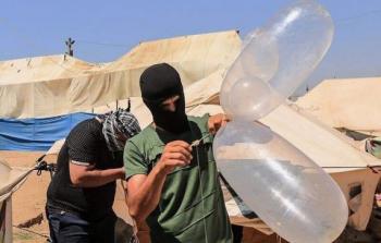بالونات حارقة تبعد عن غزة 40 كيلو متر