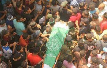 تشييع شهيد من كتائب القسام الجناح العسكري لحركة حماس في غزة -ارشيف-