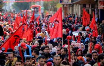 من مهرجان انطلاقة الجبهة الديمقراطية في غزة
