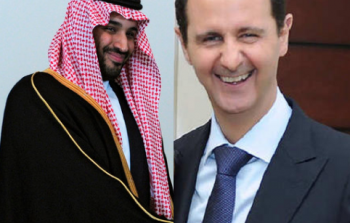 الرئيس السوري بشار الأسد مع ولي العهد السعودي محمد بن سلمان