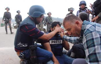  استهداف الاحتلال للصحفي معاذ عمارنة
