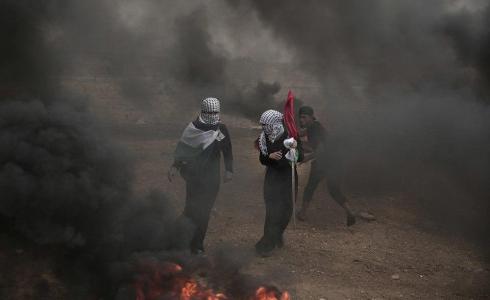 جانب من مسيرات العودة الكبرى في قطاع غزة