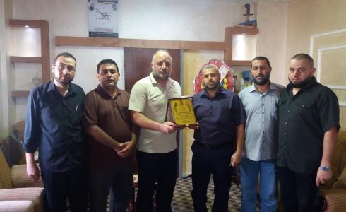 قيادة المقاومة الشعبية وكتائب الناصر في زيارة مدير الأمن الداخلى بمحافظة شمال القطاع 