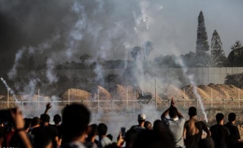 من مسيرات العودة وكسر الحصار شرق غزة -ارشيف-