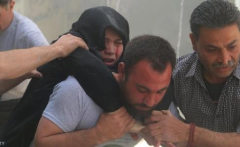 إسعاف مصابة بغارات القوات الحكومية على حلب