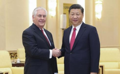 وزير الخارجية الأميركي مع الرئيس الصيني