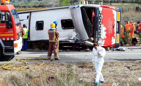 انقلاب حافلة تقل 25 اسرائيليا في رومانيا