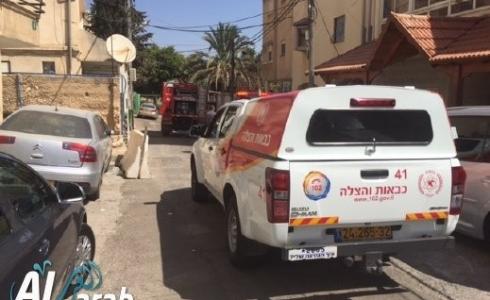 إصابة عامل أثر سقوطه عن سلم في أم الفحم