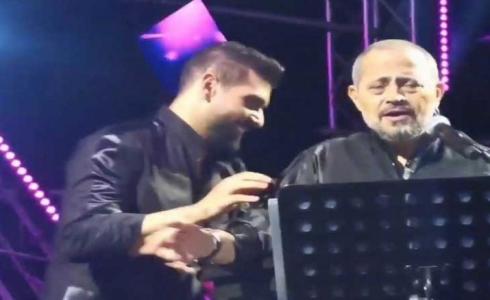 الفنان جورج وسوف برفقة الفنان آدم