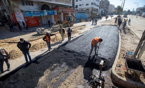 بلدية غزة تنجز الأعمال الرئيسة لمشروع تطوير دوار دولة