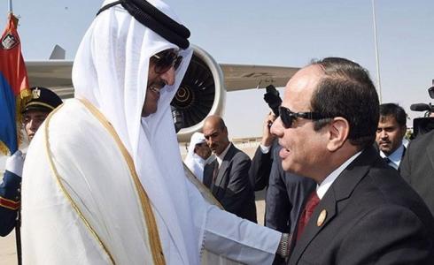 الرئيس المصري وأمير قطر - ارشيف