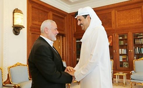 اسماعيل هنية وأمير قطر