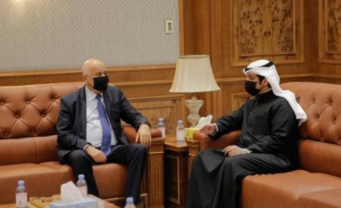 جبريل الرجوب،مع وزير الدولة الكويتي لشؤون الرياضة