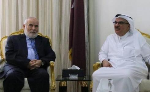 النائب الأول لرئيس المجلس التشريعي أحمد بحر والسفير محمد العمادي